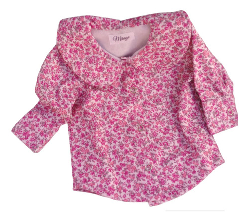 Camisa Marca Mirage Con Flores Para Bebé En Franela.