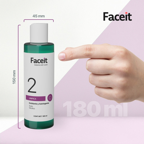 Imagen 6 de 9 de Ácido Glicólico Unificante Aclarante Tónico 180 Ml Faceit