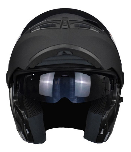 Casco Para Moto Abatible Hro 3400dv Negro Mate Con Luz Stop Tamaño Del Casco L