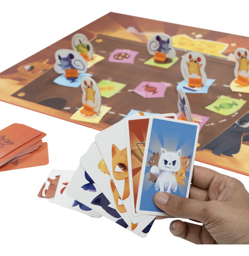 Jogo de tabuleiro Lovedabble Whisker Wars Cheese Heist Showdown