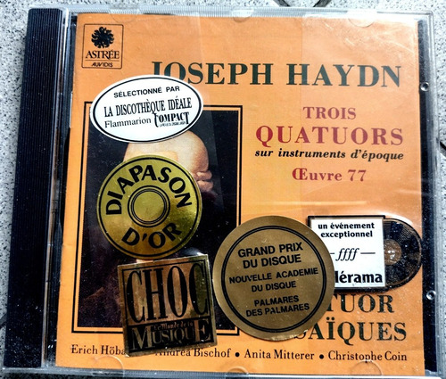 Joseph Haydn Trois Quatuors Astree Francia Grand Prix Cd 