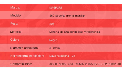 Imagen 7 de 7 de Soporte P/ Ciclocomputadora Velocímetro Igpsport S60 Garmin