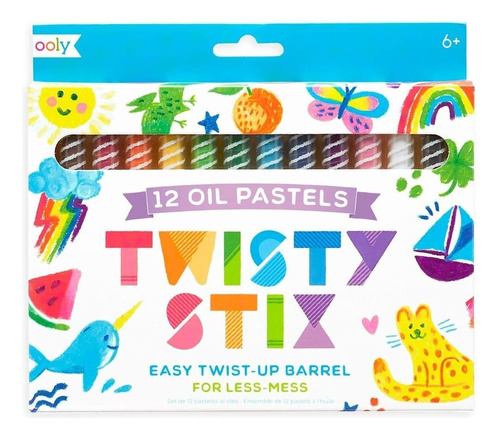 Paquete De 12 Pasteles Base Oleo Para Uso Infantil En Dibujo