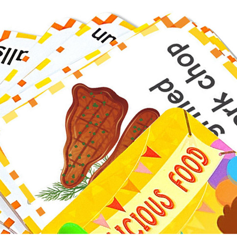 Tarjetas Flash De Alimentos Para Aprendizaje Temprano,