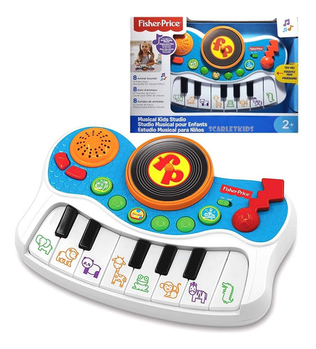 Teclado Electronico Fisher Price 13 Teclas Sonidos Animales