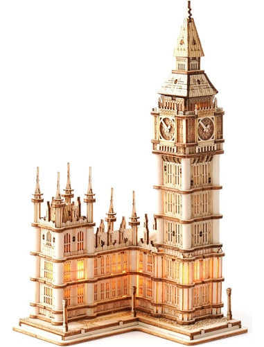 Rompecabezas De Madera 3d Rolife Para Adultos Big Ben Con Lu