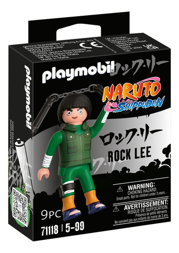 Figura Armable Playmobil Naruto Rock Lee 9 Piezas 3+