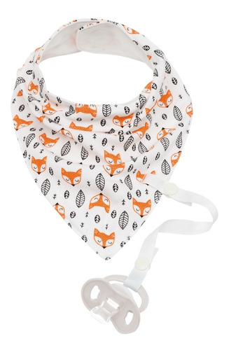 Imagem 1 de 8 de Bandana Bebe Menino Menina C/ Prendedor Chupeta Envio 24h