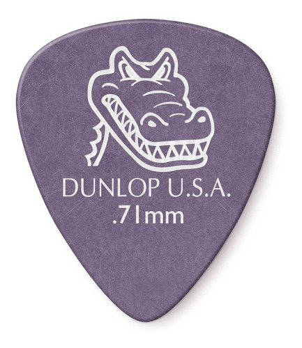 6 Plumillas Dunlop Gator Grip Violeta .71 417 .71