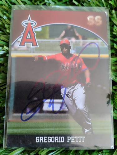 Angelinos De Anaheim Gregorio Petit #86 Autografiada 