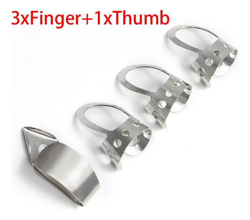 A Conjunto De Palhetas De Metal Com 1 Polegar E 3 Unhas De