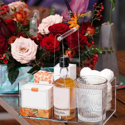 Caja De Flores De Acrílico Centros De Mesa Boda Cesta De