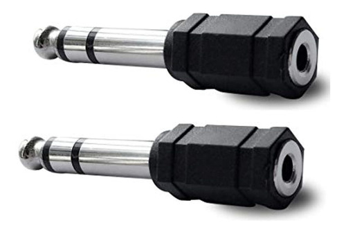 6.35mm Male To 3.5mm Female Headphone Stereo Audio Connector