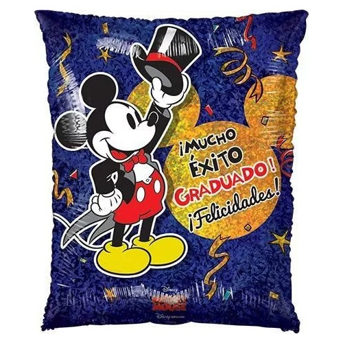 1pz Globo Metálico Mickey Top Hat Graduado 20in P28 0gra0