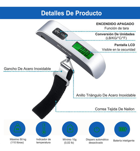 Báscula Par Equipaje 50kg