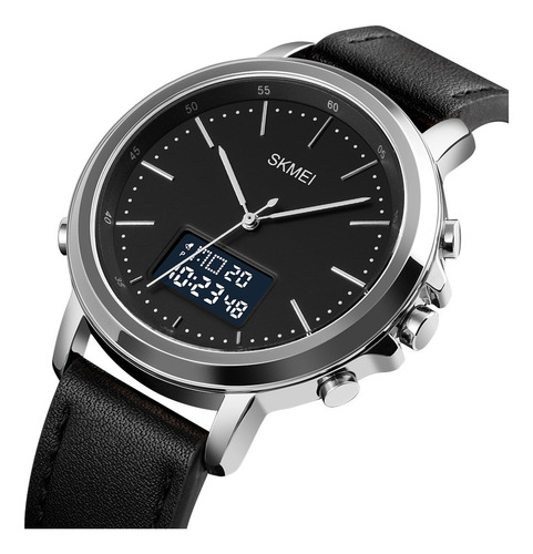 Skmei Minimalismo Reloj Analógico Digital Para Hombre Con Al