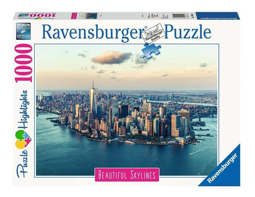 Puzzle Ravensburger 1000 New York Ciudad Nueva Vista Aerea