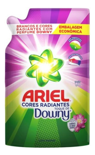 Kit 2 Sabão Líquido Refil Ariel Cores Radiantes Toque Downy