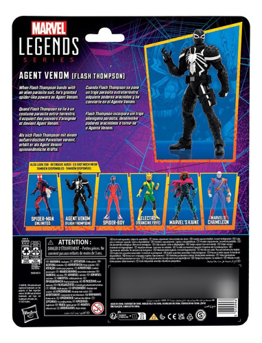 Spider-man Marvel Legends Agent Venom Flash Thompson 6-inch (Usado)