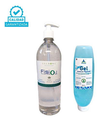 Gel Conductor Premium250ml+aceite Para Masaje Violeta1,123ml