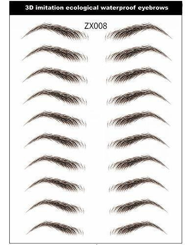 Imagen 6 de 7 de Dageda 4d Pegatinas De Transferencia De Cejas, Marron 90 Pa