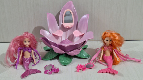 Boneca Barbie Faiytopia Petal Pixies Rosa Sereia 2004 (Usado)