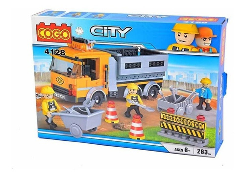 Cogo Camión De Construcción, 263 Piezas.