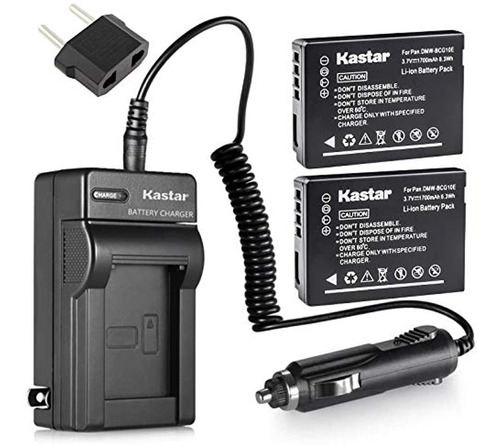 Kastar 2x Battery Mas Charger Para Panasonic Dmwbcg10  Lumix