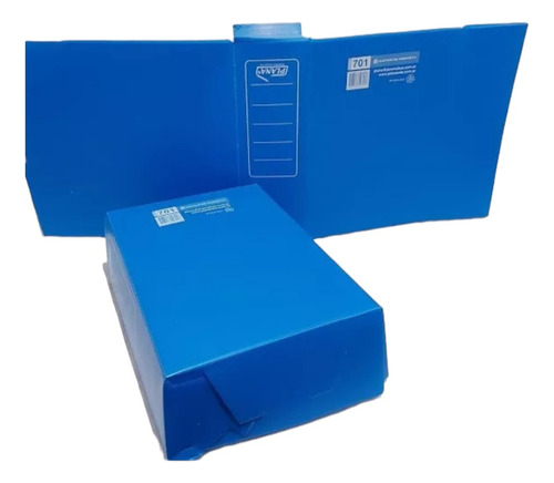 Pdt-6004 Caja Archivo Oficio Plastica Azul 25 X 36 X 12 Cm 