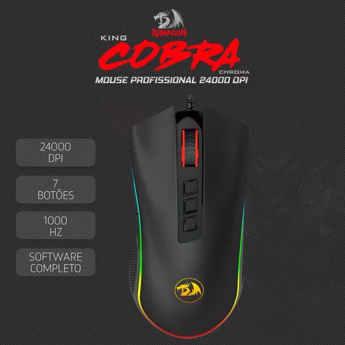 Mouse Redragon King Cobra V2, 24000 DPI