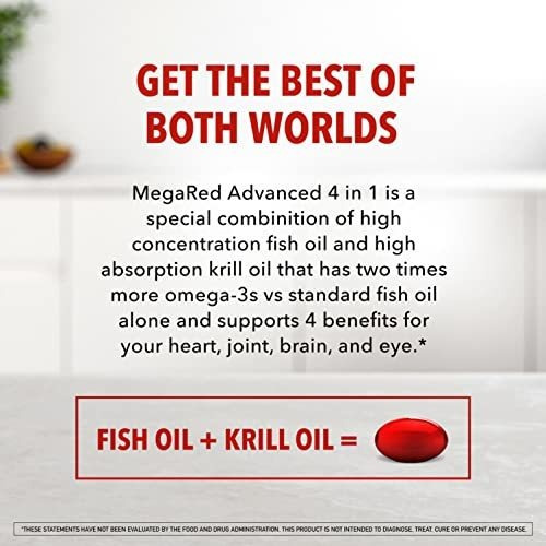 Suplemento Megared Omega 3 Aceite De Pescado Y Aceite De Kri