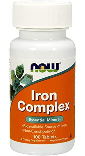 Hierro Now Iron Complex 100 Tabletas