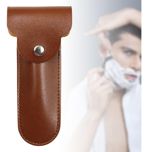 Travel Case Shaver Soft Ligero Para Maquinilla De Marrón