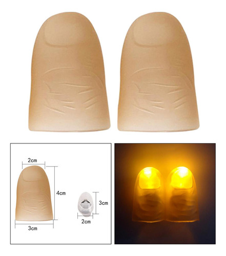 2 Accesorios Mágicos Pulgares Profesionales Luz Amarilla