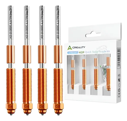 4pcs Bocais Oficiais Creality K2 Plus 0,4/0,6/0,8 Mm