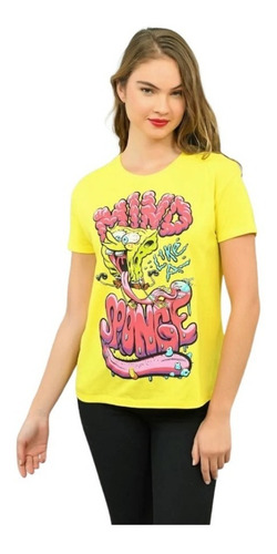 Imagen 2 de 5 de Playera Bob Esponja Nickelodeon Mind Sponge Serie
