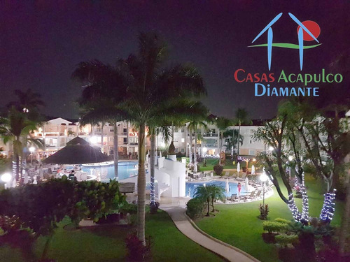 Imagen 2 de 30 de Cad Diamante Lakes Zafiro 327. Terraza Con Vista A La Alberca Y Jardines