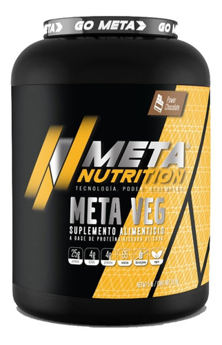 Proteina De Soya Meta Nutrition Meta Veg 5 Lb - 2.2 Kg Sabor Power chocolate