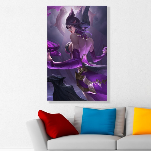 Cuadro Decorativo Morgana Lol League Of Legends Art 80x50cm