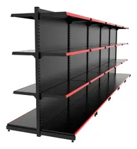 Comprar Gôndolas Centro 140 Altura 1 Inicial + 4 Cont Preta
