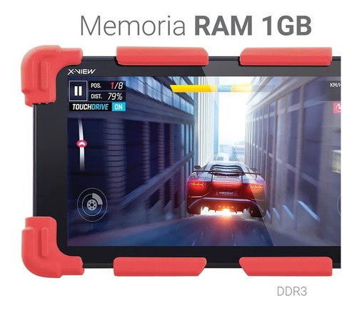 Tablet X-view Proton Neon Kids 7 Protector Rojo 16gb Bumper