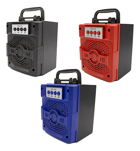 Bocina Portátil Usb Mini Bluetooth Luces Altavoz Aux Sd Color Negro