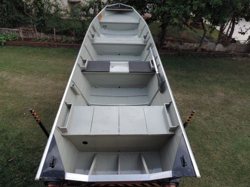 Imagem 8 de 15 de Barco De Alumínio Semi Chata 5 Metros + Carreta