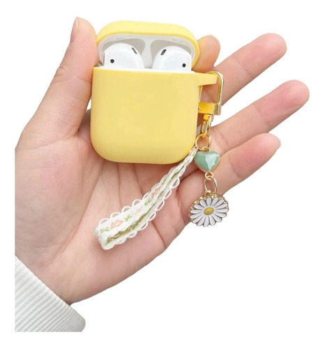  Funda Para AirPods 1/2 Color Amarillo