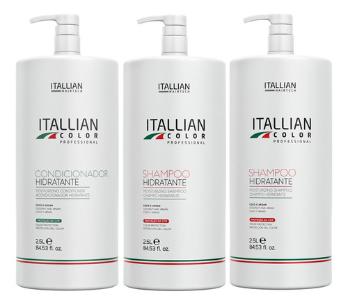 Kit 02 Shampoo 2,5lt Condicionador Lavatório 2,5lt Itallian