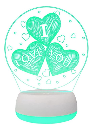 Xdorra I Love You 3d Night Light, Usb Charging Led Table Lam