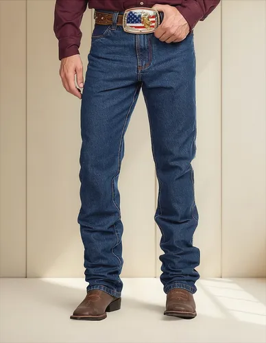 Calça Jeans Masculina Azul De Serviço Trabalho Reforçada