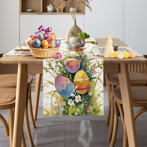 Mantel En Forma De W, Bandera De Mesa Para Pascua, Pascua, F