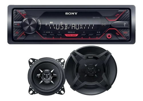 Combo Sony Radio Dsx-a110u Parlantes Xs-fb1030 220w