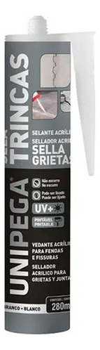 Sellador Sella Grieta Acrílico Pintable Blanco 280ml Unipega